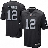 Nike Men & Women & Youth Raiders #12 Kenny Stabler Black Team Color Game Jersey,baseball caps,new era cap wholesale,wholesale hats